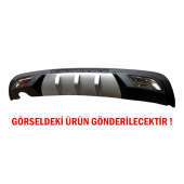 Dacia Sandero Difüzör Arka Tampon Eki 2 Egzoz Çıkışlı Gri - 2