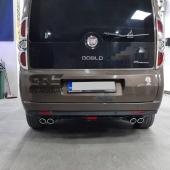 Fiat Doblo D3 D4 Difüzör Arka Tampon Eki 4 Egzoz Çıkışlı Siyah thumbnail 2