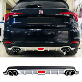 Fiat Egea HB Difüzör Arka Tampon Eki 4 Egzoz Çıkışlı Gri Tip thumbnail 1