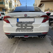 Fiat Egea Difüzör Arka Tampon Eki 4 Egzoz Çıkışlı Gri thumbnail 4