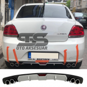Fiat Linea Difüzör Arka Tampon Eki 4 Egzoz Çıkışlı Gri - 1
