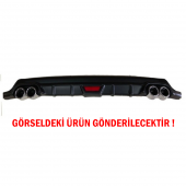 Ford Connect Difüzör Arka Tampon Eki 4 Egzoz Çıkışlı Siyah Tip thumbnail 2