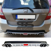 Honda Jazz Difüzör Arka Tampon Eki 4 Egzoz Çıkışlı Gri Tip thumbnail 1