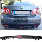 Volkswagen Jetta mk5 Difüzör Arka Tampon Eki 4 Egzoz Çıkışlı Siyah thumbnail 1