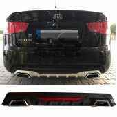 Kia Cerato Difüzör Arka Tampon Eki 2 Egzoz Çıkışlı Siyah Reflektörlü - 1