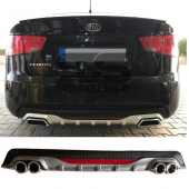 Kia Cerato Difüzör Arka Tampon Eki 4 Egzoz Çıkışlı Gri Reflektörlü thumbnail 1