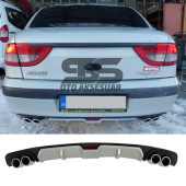 Renault Megane 1 Difüzör Arka Tampon Eki 4 Egzoz Çıkışlı Gri thumbnail 1