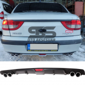 Renault Megane 1 Difüzör Arka Tampon Eki 4 Egzoz Çıkışlı Siyah - 1