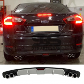 Ford Mondeo MK4 Difüzör Arka Tampon Eki 4 Egzoz Çıkışlı Gri thumbnail 1