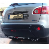 Nissan Qashqai Difüzör Arka Tampon Eki 4 Egzoz Çıkışlı Gri - 3