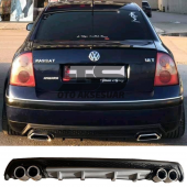 Volkswagen Passat B5 Difüzör Arka Tampon Eki 4 Egzoz Çıkışlı Gri Lüx Tip thumbnail 1