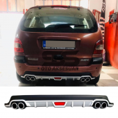 Renault Scenic Difüzör Arka Tampon Eki 4 Egzoz Çıkışlı Gri Tip thumbnail 1