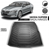Skoda Super B Bagaj Havuzu 2015 Sonrası Havuzlu Bagaj Paspası - 1