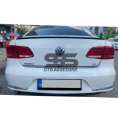 Volkswagen Passat B6 - B7 - B8 Type 2006 - 2020 Uyumlu Bagaj Üstü Spoiler Piano Black thumbnail 3