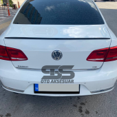 Volkswagen Passat B6 - B7 - B8 Type 2006 - 2020 Uyumlu Bagaj Üstü Spoiler Piano Black thumbnail 4