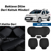 Fiat Fiorino 2007 Sonrası Siyah Deri Oto Koltuk Minderi - 1