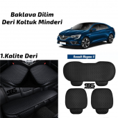 Renault Megane 4 Siyah Deri Oto Koltuk Minderi - 1