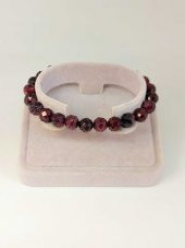 Lal (Granat) (Garnet) Taşı Faset Kesim 8mm Unisex Bileklik (42515-tek) thumbnail 1