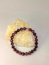Lal (Granat) (Garnet) Taşı Faset Kesim 8mm Unisex Bileklik (42515-tek) thumbnail 4