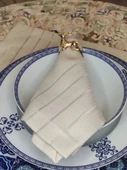 6'lı Lüx Pirinç Gold Peçete Yüzüğü At Geyik Balık Çam Yılbaşı Noel Yeniyıl - 4