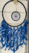Dream Catcher Düş Kapanı El İşi Hand Made Rüya Kapanı Mavi Büyük - 6
