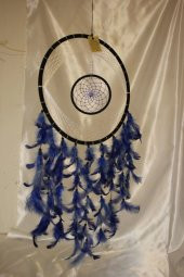 Dream Catcher Düş Kapanı El İşi Hand Made Rüya Kapanı Mavi Büyük - 2