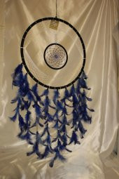 Dream Catcher Düş Kapanı El İşi Hand Made Rüya Kapanı Mavi Büyük - 3