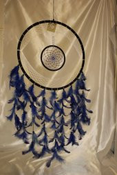 Dream Catcher Düş Kapanı El İşi Hand Made Rüya Kapanı Mavi Büyük - 10
