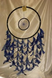 Dream Catcher Düş Kapanı El İşi Hand Made Rüya Kapanı Mavi Büyük - 11