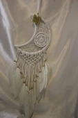 Dream Catcher Düş Kapanı El İşi Hand Made Beyaz Ay thumbnail 3
