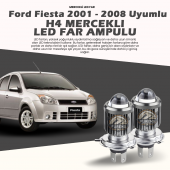 Ford Fıesta Mercek Led Xenon Uyumlu Uzun - Kısa Far Ampulü Çift Renk - 1