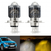 Dacia Sandero Için Uyumlu Şimşek Etkili Mercek Led Xenon Oto Ampulu Çift Renk - 2