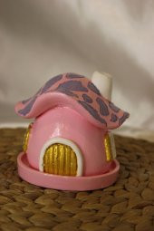 Konik Tütsülük Mantar Hobit Ev Pembe thumbnail 3