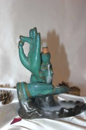 El Temalı Yüzde Yüz Ok Seramik Geri Akış Şelale Tütsülük thumbnail 3