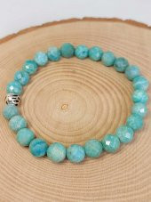 Amazonit Taşı Faset Kesim 8mm Unisex Bileklik (42525-tek) thumbnail 2