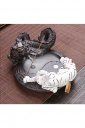 Feng Shui Ejderha Beyaz Kaplan Yin Yang Geri Akış Tütsü thumbnail 4