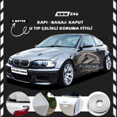Bmw E46 Oto Araç Kapı Koruma Fitili 5metre Parlak Beyaz Renk thumbnail 1