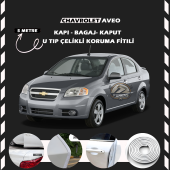 Chevrolet Aveo Oto Araç Kapı Koruma Fitili 5metre Parlak Beyaz Renk thumbnail 1