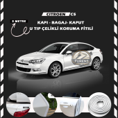 Citroen C5 Oto Araç Kapı Koruma Fitili 5metre Parlak Beyaz Renk thumbnail 1