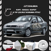 Fiat Albea Oto Araç Kapı Koruma Fitili 5metre Parlak Beyaz Renk thumbnail 1