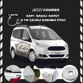 Ford Courier Oto Araç Kapı Koruma Fitili 5metre Parlak Beyaz Renk thumbnail 1
