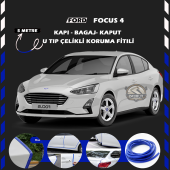 Ford Focus 4 Oto Araç Kapı Koruma Fitili 5metre Parlak Beyaz Renk - 1