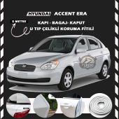 Hyundai Accent Era Oto Araç Kapı Koruma Fitili 5metre Parlak Beyaz Renk - 1