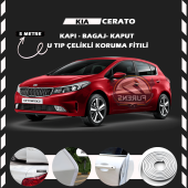 Kia Cerato Oto Araç Kapı Koruma Fitili 5metre Parlak Beyaz Renk thumbnail 1
