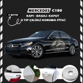 Mercedes C180 Oto Araç Kapı Koruma Fitili 5metre Parlak Beyaz Renk thumbnail 1