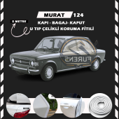 Murat 124 Oto Araç Kapı Koruma Fitili 5metre Parlak Beyaz Renk - 1