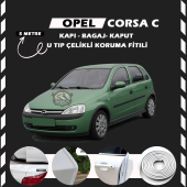 Opel Corsa C Oto Araç Kapı Koruma Fitili 5metre Parlak Beyaz Renk thumbnail 1