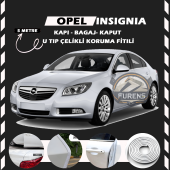 Opel İnsignia Oto Araç Kapı Koruma Fitili 5metre Parlak Beyaz Renk thumbnail 1
