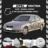 Opel Vectra Oto Araç Kapı Koruma Fitili 5metre Parlak Beyaz Renk thumbnail 1