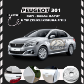Peugeot 301 Oto Araç Kapı Koruma Fitili 5metre Parlak Beyaz Renk thumbnail 1